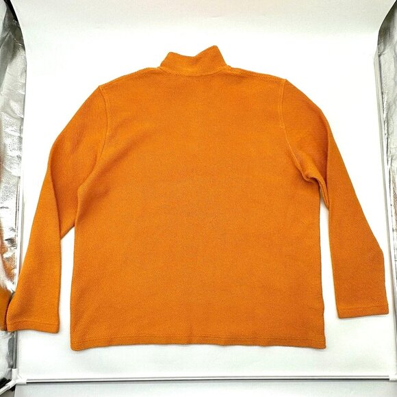 Ted Baker London Millom Men's Size 6/XXL Orange Textured Half Zip Jumper Sweater - Picture 7 of 14